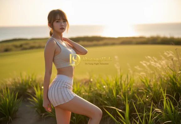 다낭픽 (DanangPick) 다낭의 절경 골프장에서 골프_에코걸과 함께 여유로운 라운딩을 즐기는 모습.